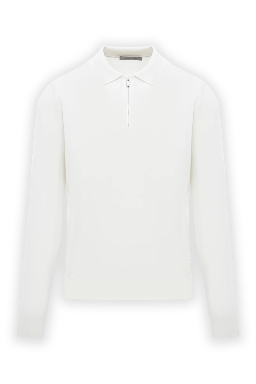 Corneliani Жеңі ұзын ақ жүннен жасалған поло жейде - Құрамы: 100% жүн. Бекіткіш: найзағай. . Шығарылған елі: Италия. Күтім: арнайы тазалау - фото 1