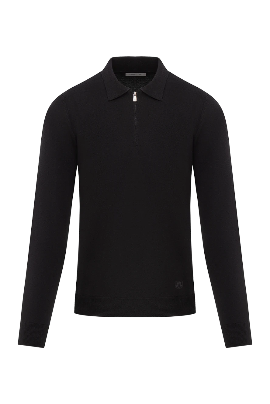 Corneliani Қара жүннен жасалған ұзын жеңді поло жейде - Құрамы: 100% жүн. Бекіткіш: найзағай. . Шығарылған елі: Италия. Күтім: арнайы тазалау - фото 1