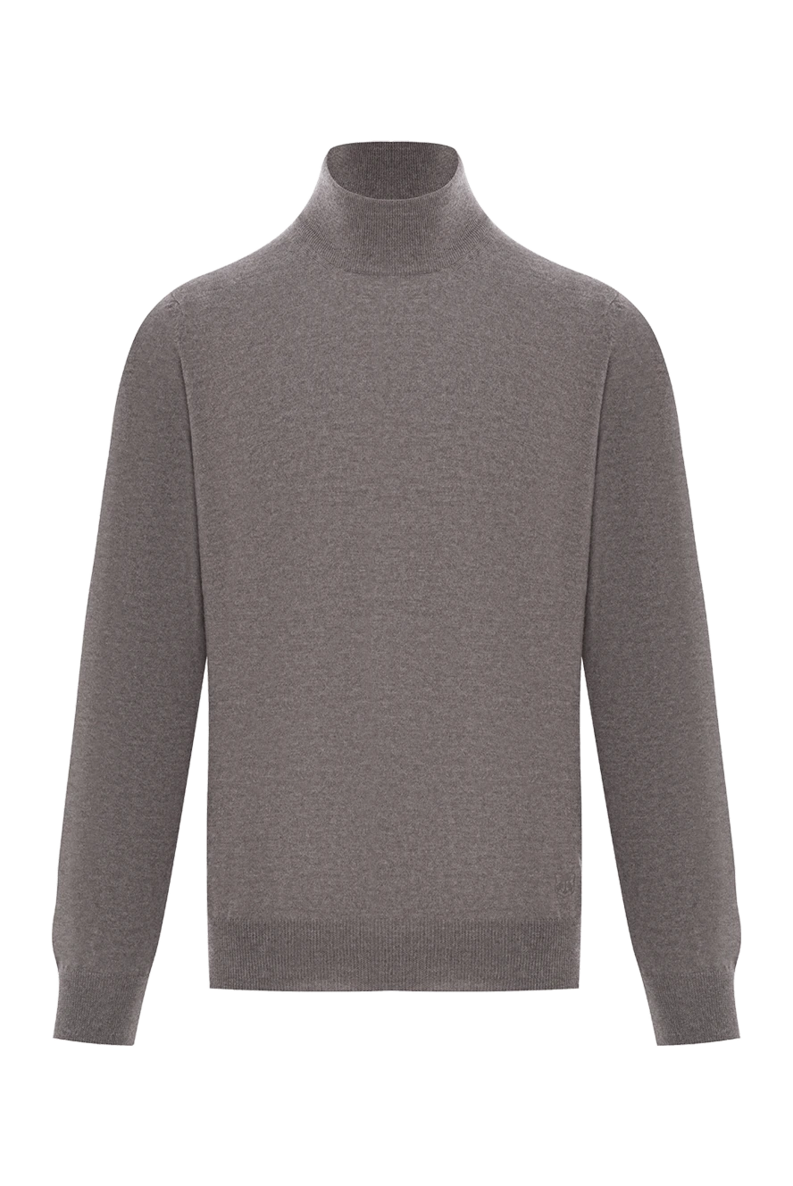 Corneliani Коричневый шерстяной джемпер с воротником-стойкой и трикотажными манжетами
 - 100% шерсть. . . Страна производитель: Италия. Уход: специализированная чистка - фото 1