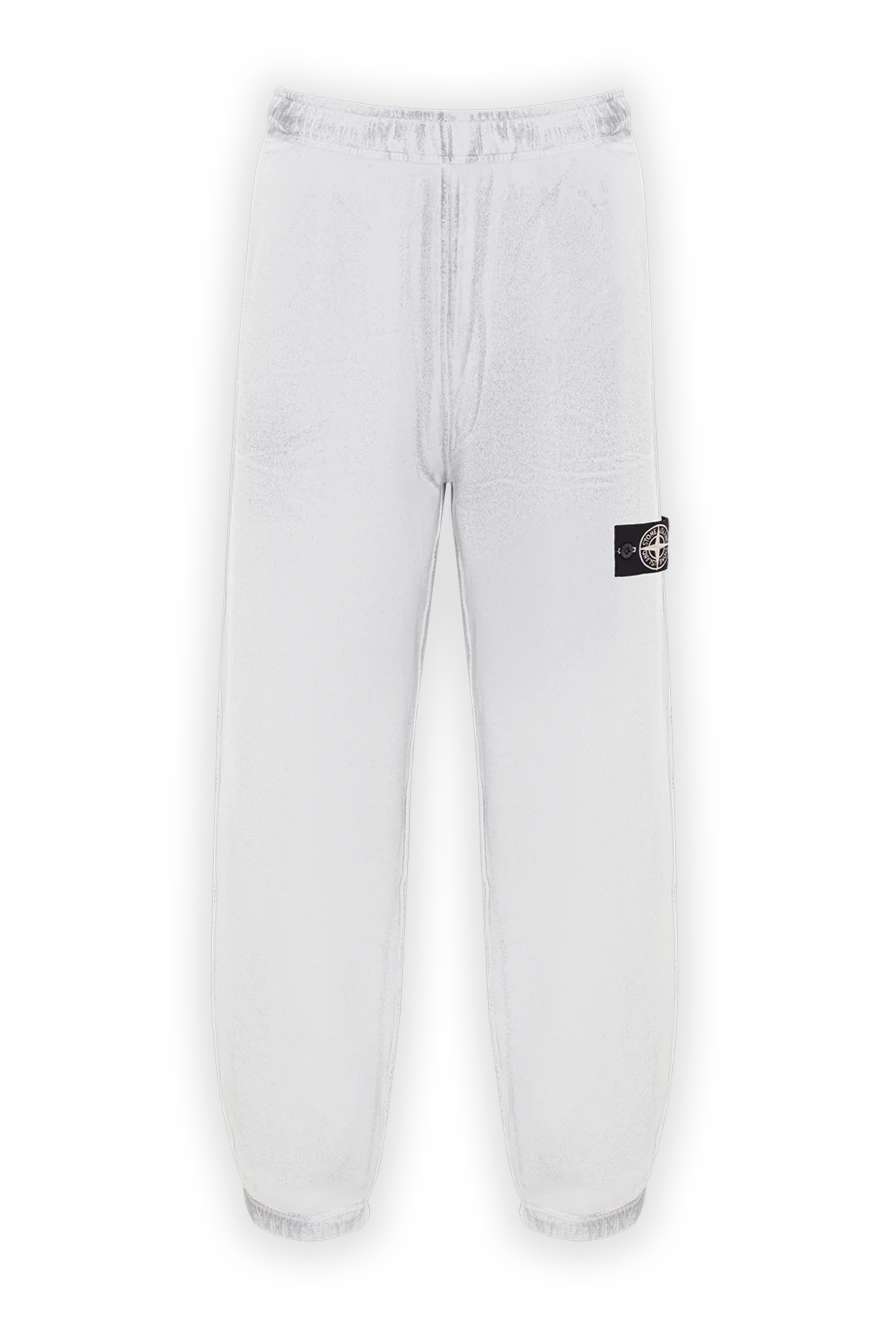 Stone Island Sports trousers made of fleece laminated with reflective film - Decoration: brand logo. 100% cotton. two side pockets. Country of origin: Italy. Care: Specialized cleaning - photo 1