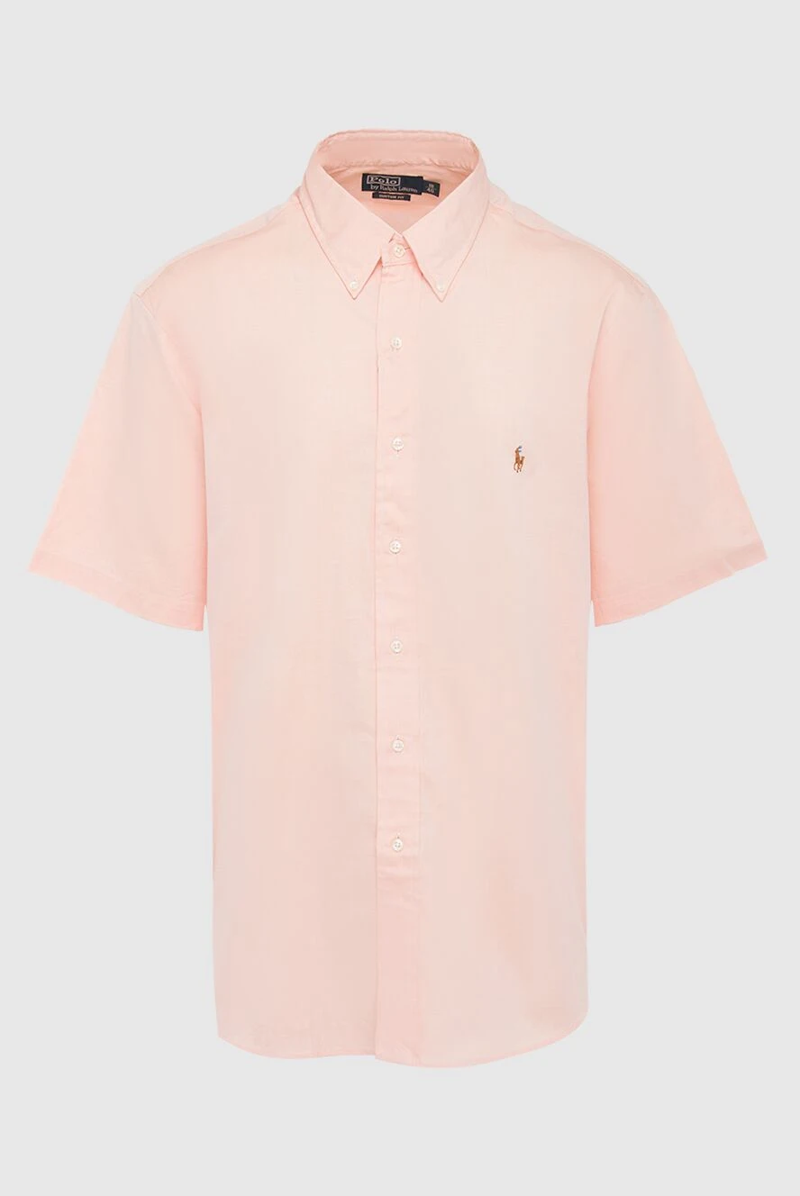 Polo Ralph Lauren Pink cotton shirt for men - Composition: 100% cotton. Closure: buttons. Country of manufacture: Italy. Care: specialized cleaning - photo 1