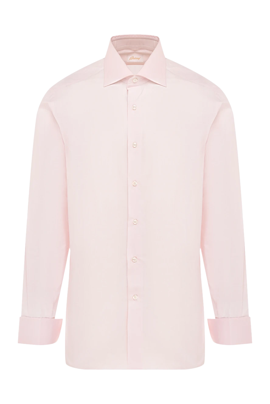 Brioni Pink cotton shirt for men - 100% cotton. Closure: buttons. Country of manufacture: Italy. Care: specialized cleaning - photo 1