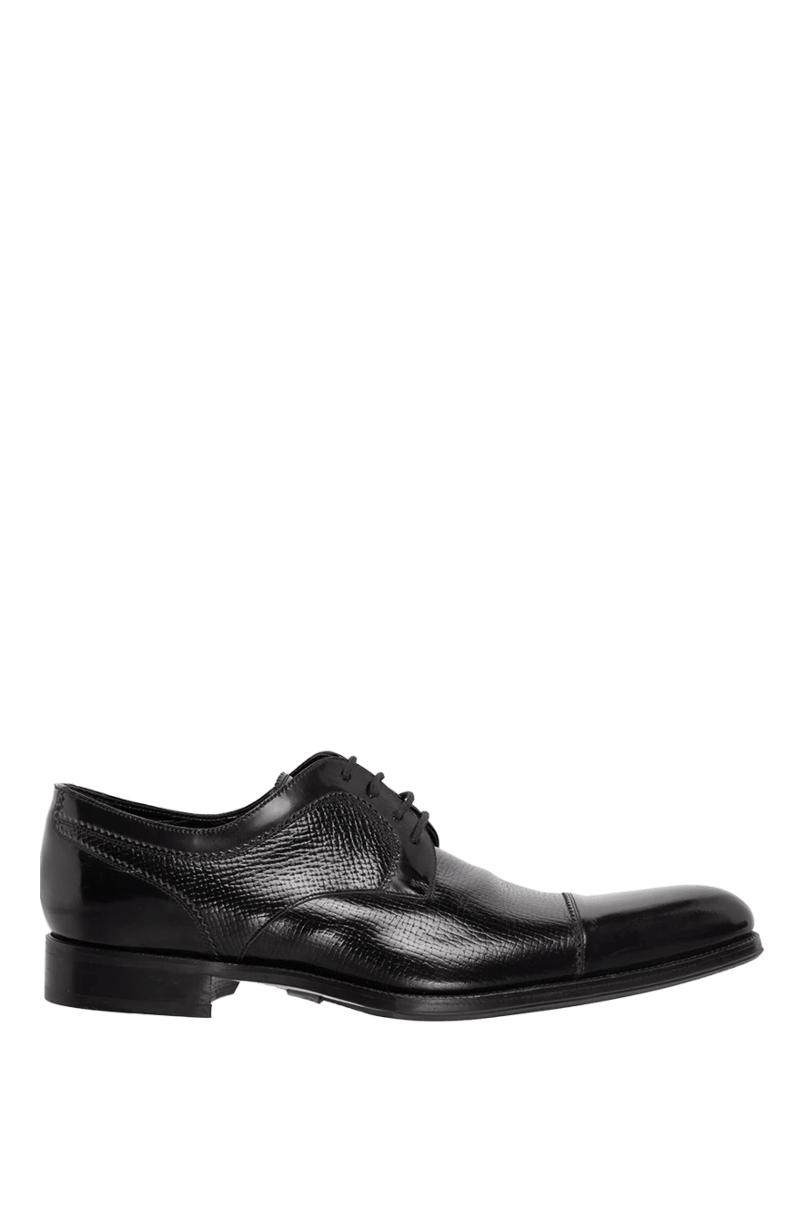 Dolce & Gabbana Туфли мужские из кожи черные - Вставки из структурной кожи, лак. 100% кожа. Шнуровка. Внутренняя отделка: Кожа . Стелька: Кожа. Высота каблука: 2см. Другие материалы. Страна производитель: Италия. Уход: специализированная чистка - фото 1