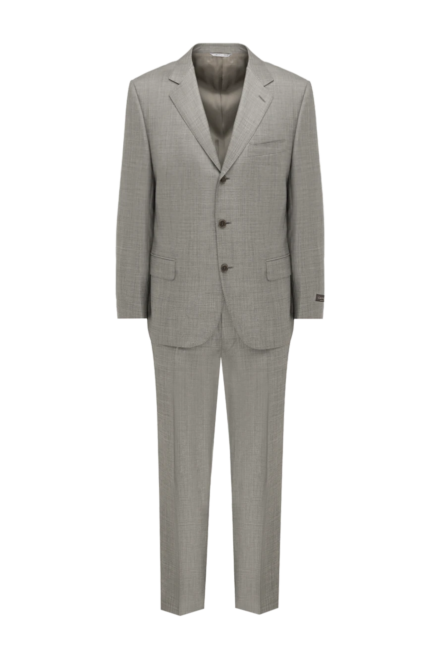Canali Бежевый ерлер жүннен жасалған костюм - саңылау. Құрамы: 100% жүн. Жабу: түймелер, ілмек. Қалталар (сыртқы): кеуде қалтасы, екі қалталы қалта. Қалталар (ішкі): үш қалта. Шалбар қалталары: екі бүйір қалта, түймелері бар екі артқы қалта. Астарлығы: 100% мельгерь. Шығарылған елі: Италия. Күтім: арнайы тазалау - фото 1