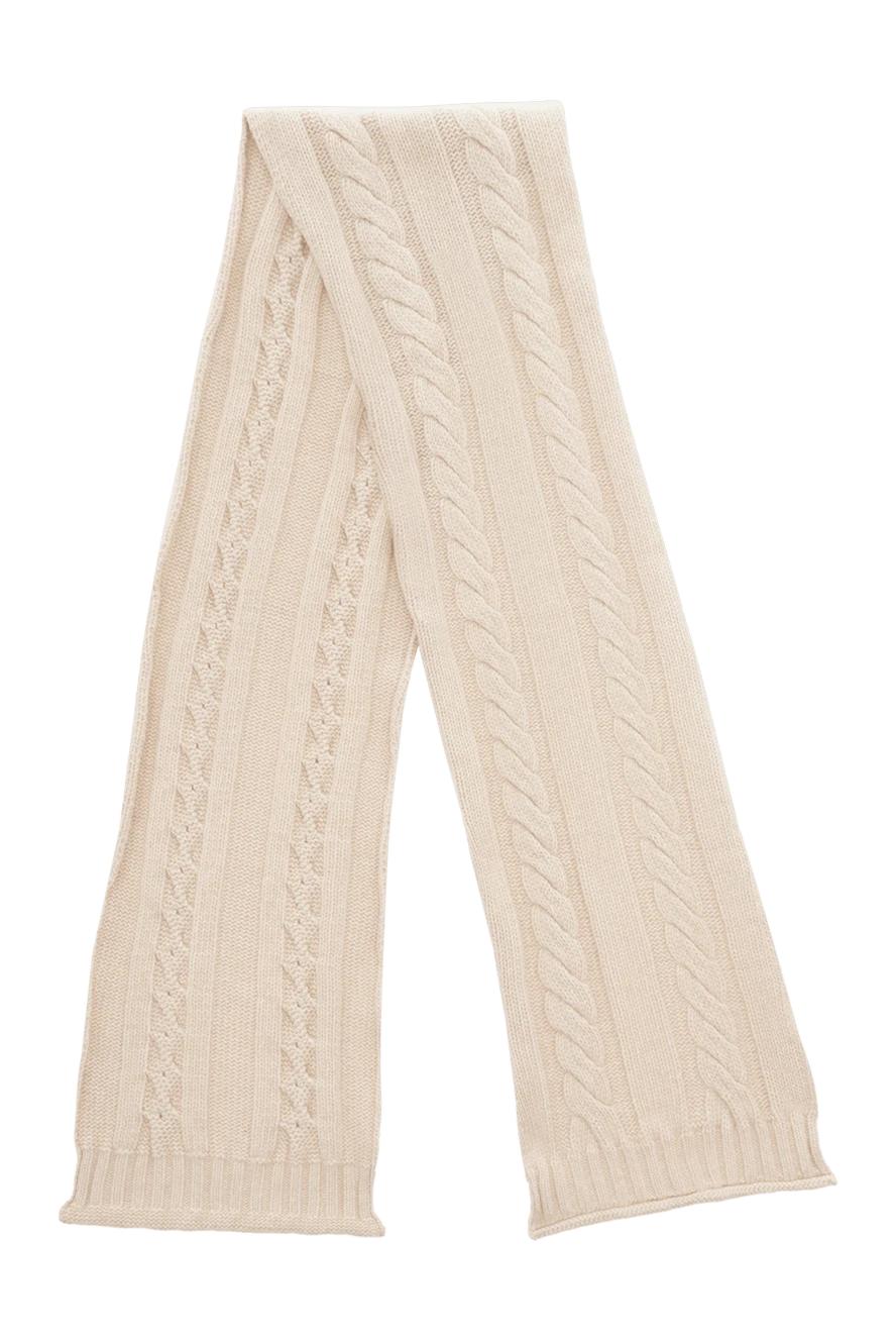 Dolce & Gabbana Beige scarf for men - embossed pattern. 25% polyacrylic, 40% viscose, 5% angora, 5% cashmere, 25% wool. Country of origin: Italy. Care: specialized cleaning - photo 1