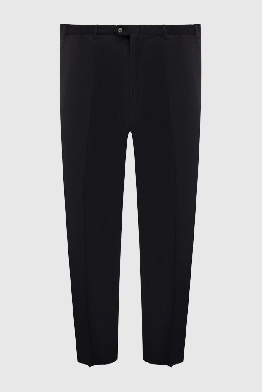 Brioni Ерлердің қара шалбары - тоқыма. Құрамы: 85% жүн, 10% кашемир, 5% жібек. Жабу: түйме, найзағай. Қалталар: белдік қалта, екі бүйір қалта, түймелі қалталы екі артқы қалта. Шығарылған елі: Италия. Күтім: арнайы тазалау - фото 1
