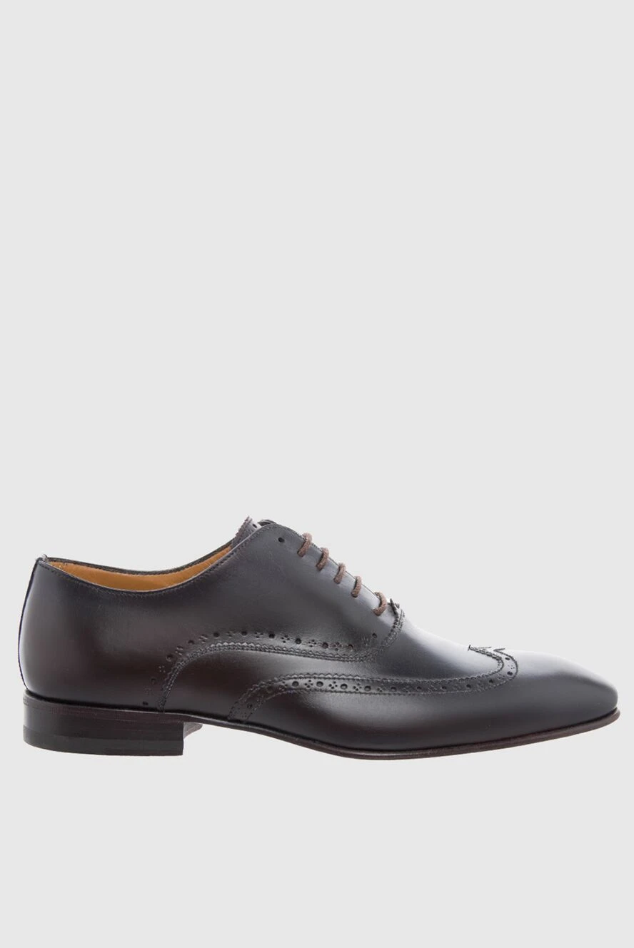 Branchini Men's shoes made of black leather - Perforation. 100% leather. Lace-up. Interior: Leather. Insole: Leather. Heel height: 2cm. Outsole: Other materials. Country of origin: Italy. Care: specialized cleaning - photo 1