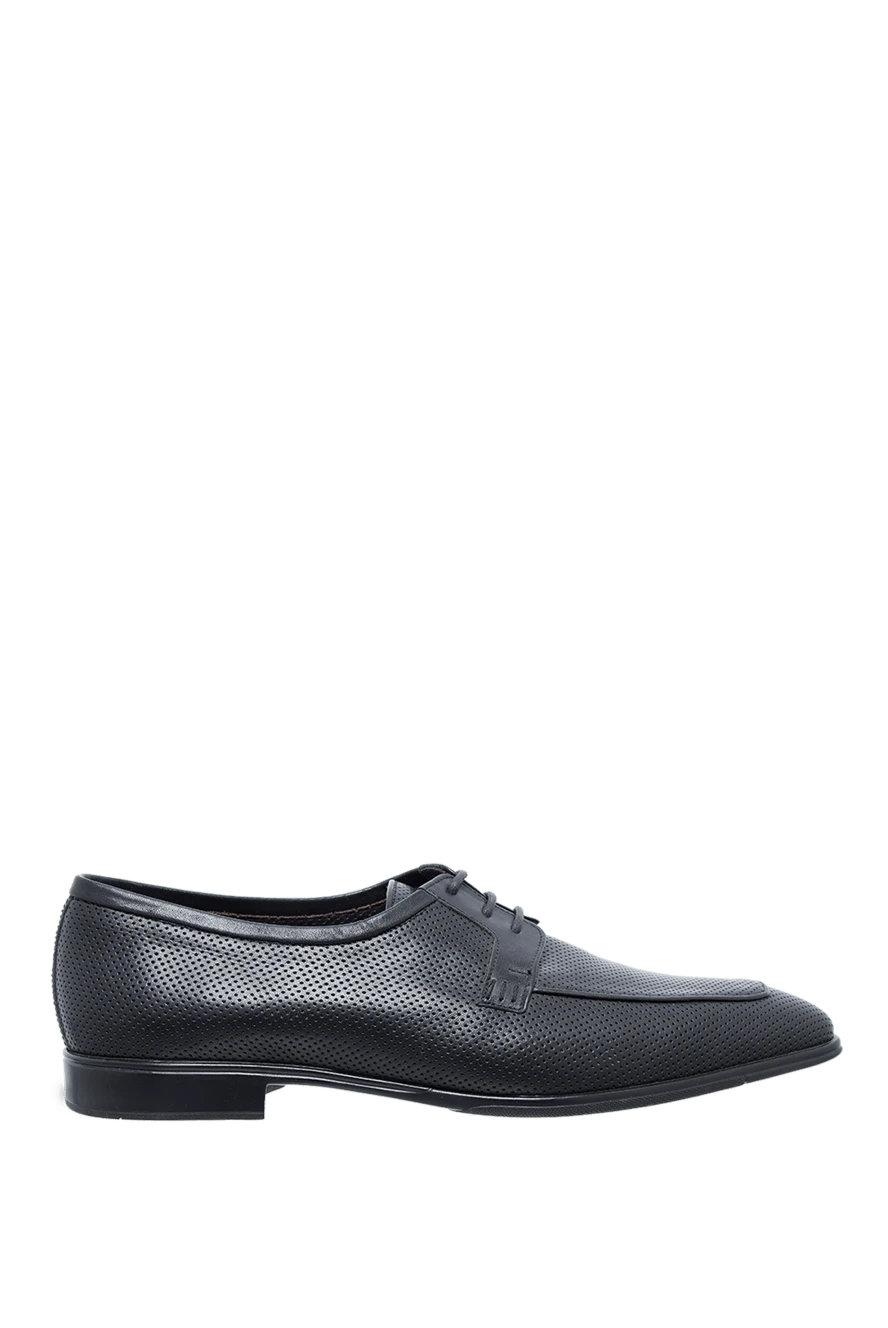 A.Testoni Men's shoes made of black leather - Perforation. 100% leather. Lace-up. Interior: Leather. Insole: Leather. Heel height: 2.5cm. Outsole: Other materials. Country of origin: Italy. Care: specialized cleaning - photo 1