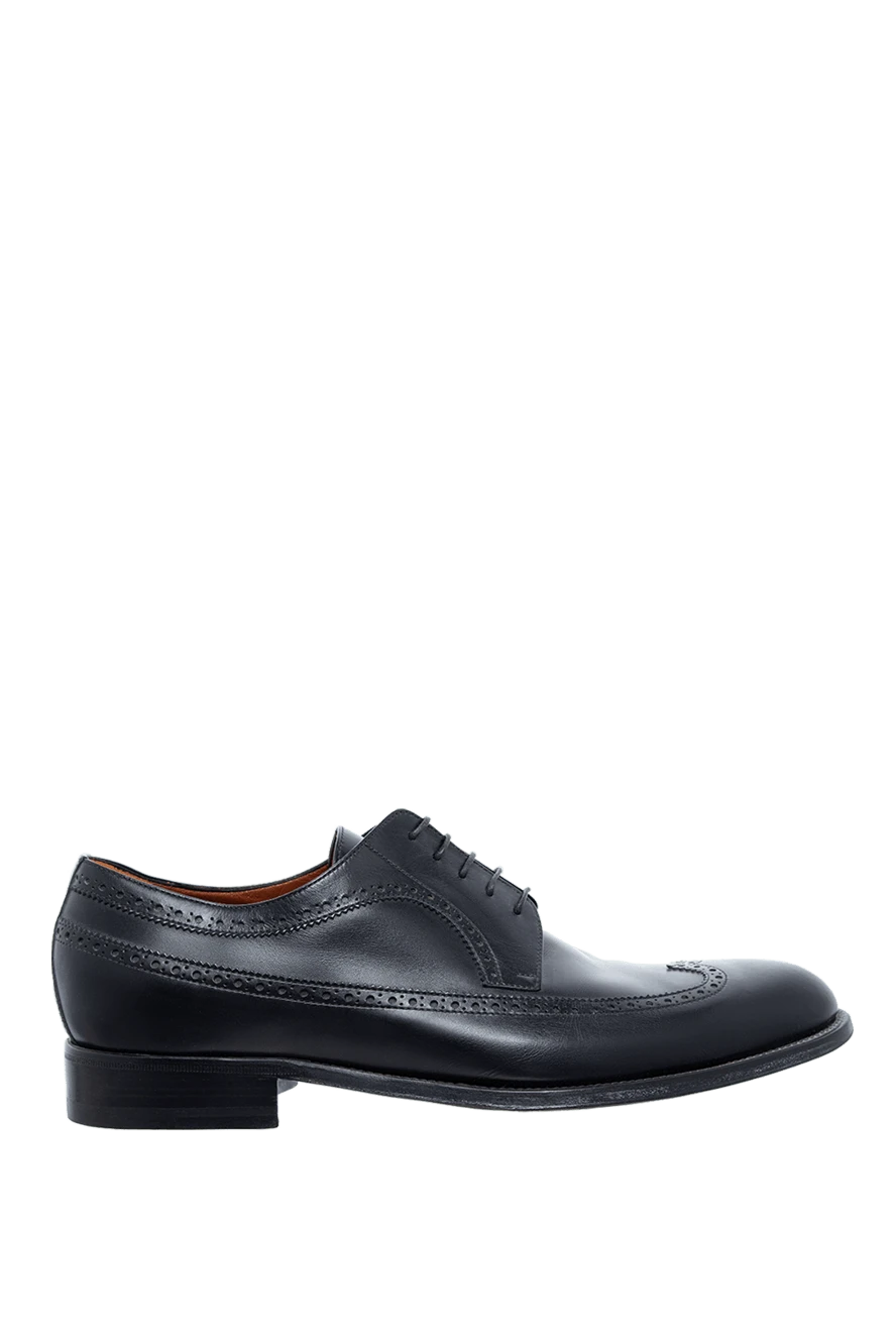 A.Testoni Men's shoes made of black leather - Perforation. 100% leather. Lace-up. Interior: Leather. Insole: Leather. Heel height: 2.5cm. Outsole: Other materials. Country of origin: Italy. Care: specialized cleaning - photo 1
