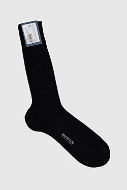 Men's black cotton socks