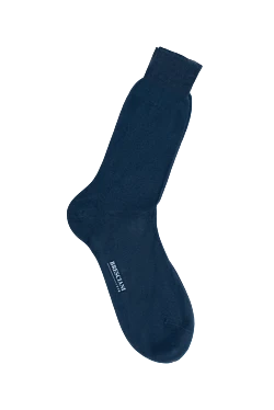 Men's blue cotton socks