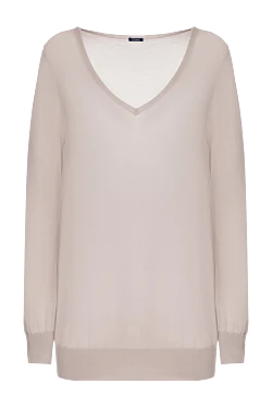 Beige cashmere jumper for women