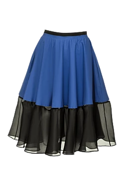 Blue cotton skirt for women