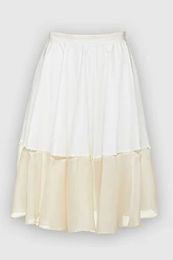 White cotton skirt for women