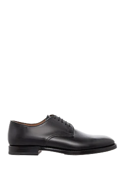 Men's black leather shoes