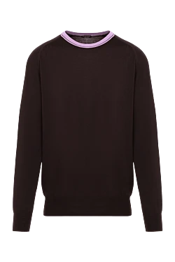 Brown wool jumper for men