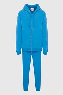 Men's cotton sports suit, blue