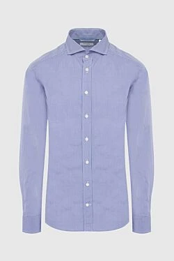 Blue cotton shirt for men