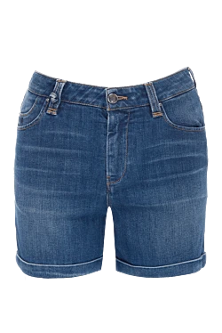 Blue cotton shorts for women