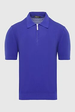 Cotton polo purple for men