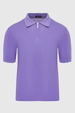 Cotton polo purple for men