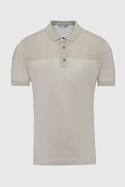 Cotton polo beige for men