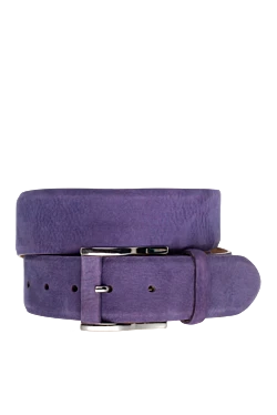 Purple leather belt for men