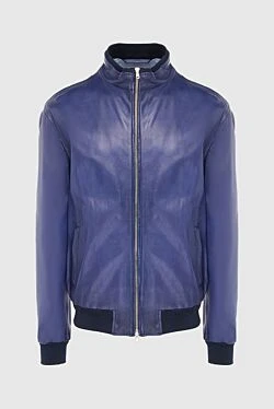 Purple leather jacket for men