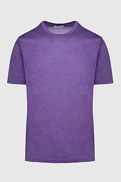 Purple cotton T-shirt for men