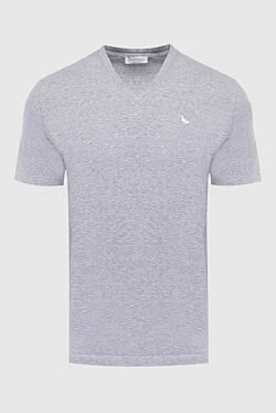 Gray cotton T-shirt for men