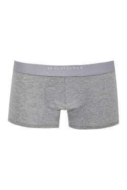 Gray cotton boxer briefs for men