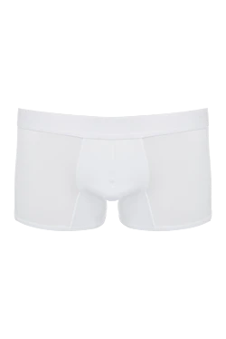 White cotton boxer briefs for men