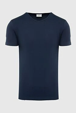 Blue cotton T-shirt for men