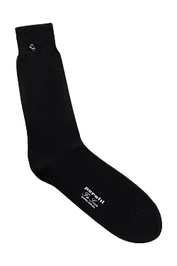 Men's black cotton socks