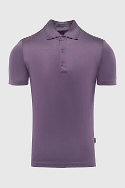 Cotton polo purple for men