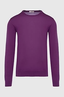 Violet wool jumper for men