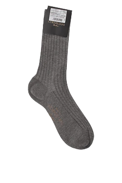 Men's gray cotton socks