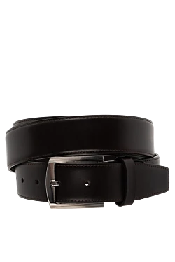 Brown leather belt for men