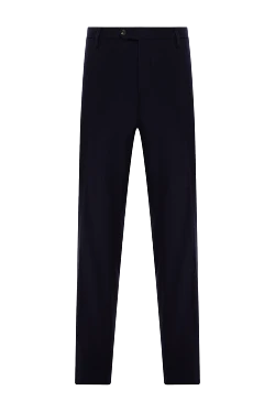 Men's blue wool and cashmere trousers