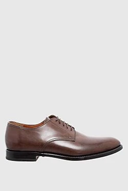 Brown leather men's shoes