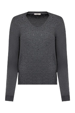 Gray cashmere jumper for women