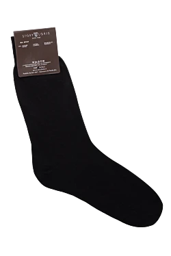 Men's black cotton socks