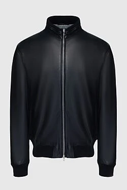 Black leather jacket for men