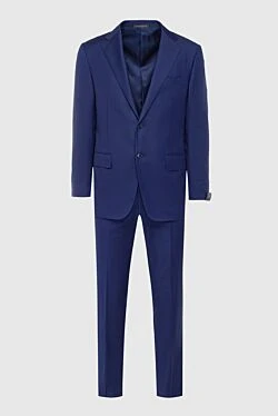 Men's suit made of wool, blue