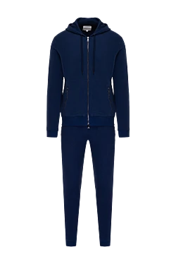 Men's cotton sports suit, blue