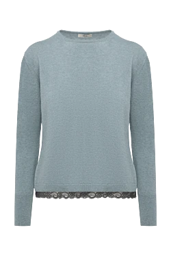 Blue cashmere jumper for women