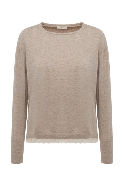 Beige cashmere jumper for women