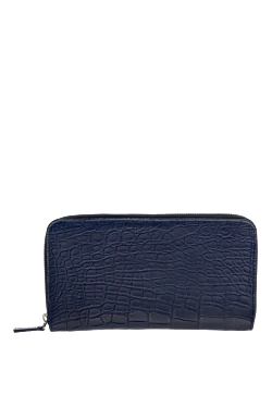 Men's blue alligator leather clutch