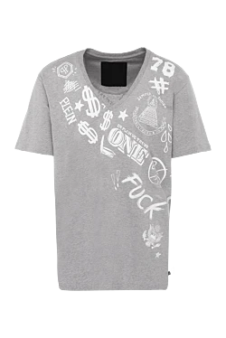 Gray cotton T-shirt for men