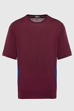 Cotton T-shirt burgundy for men